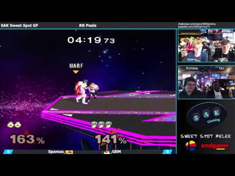SAK Sweet Spot Melee Grand Finals Pools: Spamus (Sheik) vs. GEM (Marth)