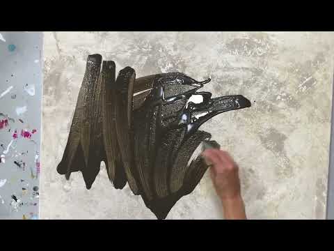 Effektvolle Abstrakte Acrylmatechniken   große Leinwand   Schichtungen   Struktur