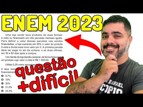 🔥 ENEM 2023 MATEMÁTICA 170: Uma loja vende seus produtos de duas formas JUROS COMPOSTOS FINANCEIRA