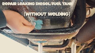 How To Seal A Leaking Diesel-Tank (without welding) ⎮ Skoolie bus conversion 35