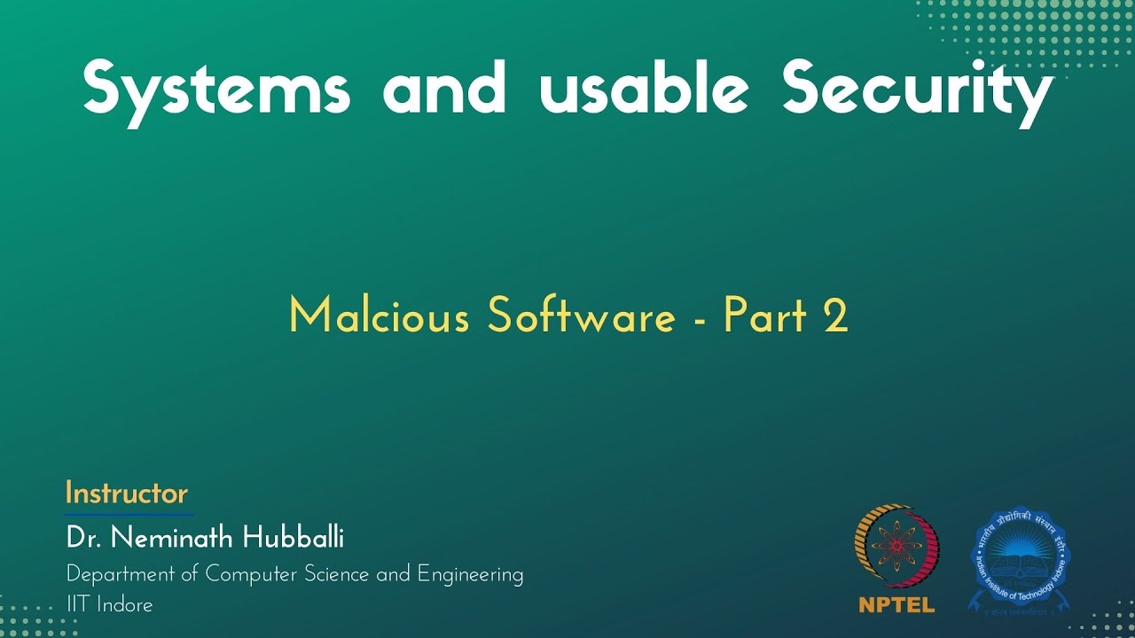 mod01lec04 - Malcious Software - Part 2