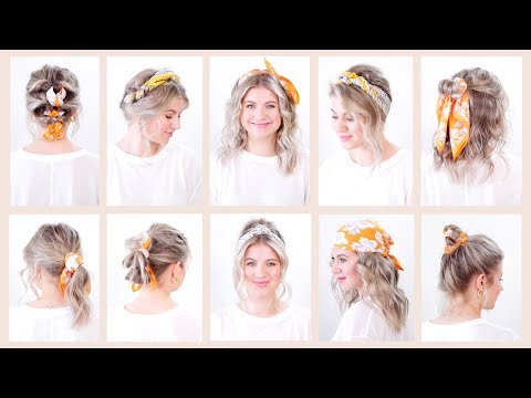 10 Easy Summer Hairstyles with Bandana Headband |...