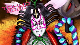 How to Draw a Kabuki Dancer from the Tokyo 2020 Olympic Opening Ceremony #Tokyo2020 #KabukiDancer