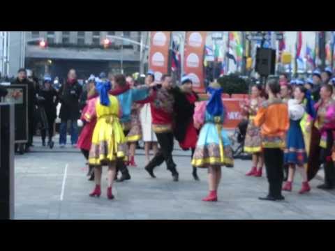 Jenna Bush Hager & Natalie Morales  being sweept by the Barynya Russian Dancers at Today Show