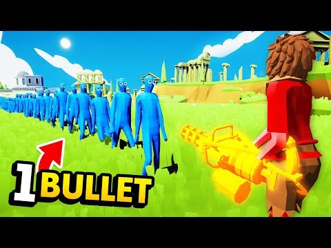 How Many Can 1 LASER MINIGUN Bullet Destroy In TABS?