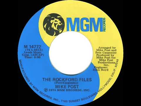 1975 HITS ARCHIVE: The Rockford Files - Mike Post (stereo 45)