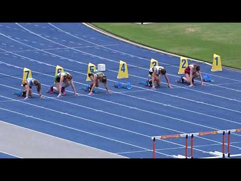 80m Hurdles Timed Final 1. U14yrs Girls, QLD All Schools Championships, QSAC, Brisbane 25/10/2020