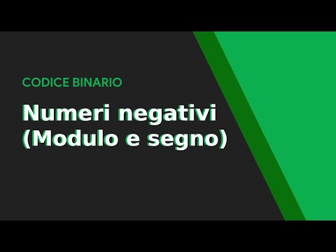 Negative Numbers in Binary: Modulus and Sign