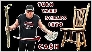 TURN YARD SCRAPS INTO CASH WITH WOODWORKING! | How to build a chair