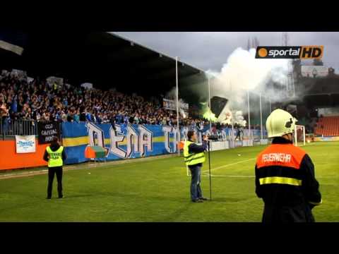 Joy in blue after the goal for Levski