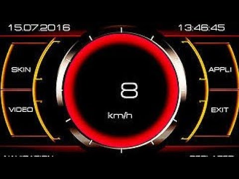 Démonstration mediaskin sur un medianav ( thème animation + compteur de vitesse )