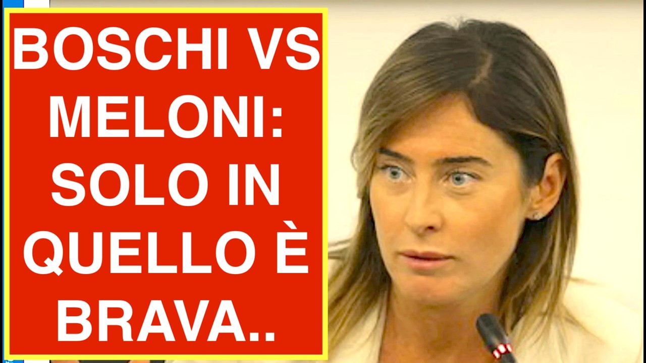 BOSCHI VS MELONI: SOLO IN QUELLO È BRAVA..