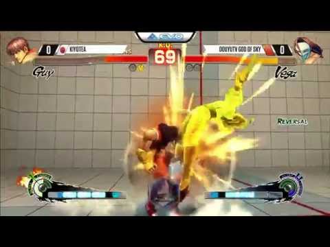 Kiyotea (Guy) vs Douyutv God of Sky (Vega, Elena) - EVO 2015 USF4 Pools - 720p/60fps