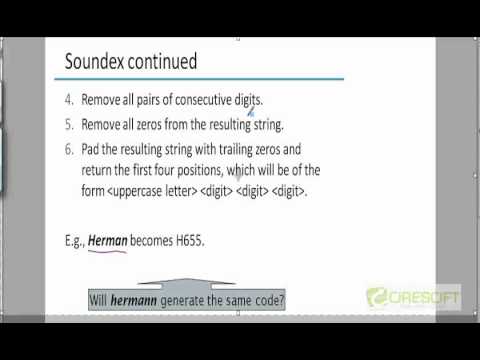 WDM 30: Soundex Algorithm