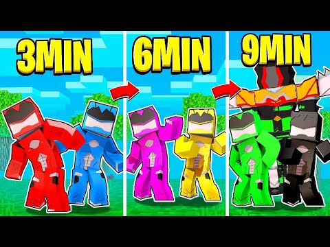 Minecraft SÓ que a cada 3 minutos VIRAMOS um POWER RANGER !
