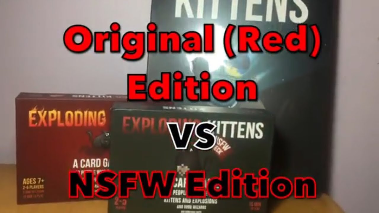 Authentic VS Fake Exploding Kittens (Side-by-Side) Original vs NSFW Edition