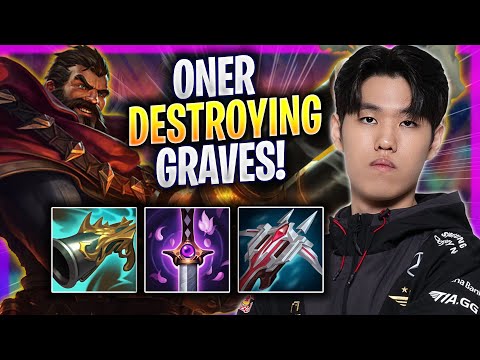 ONER DESTROYING WITH GRAVES! - T1 Oner Plays Graves JUNGLE vs Lee Sin! | Season 2024