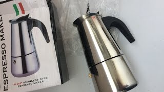 Stainless Steel Mocha Espresso Percolator Coffee Pot  -  200ML  SILVER from Gearbest