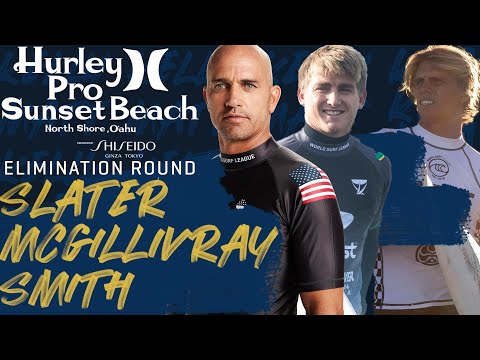 K.Slater, K.Smith, M.McGillivray Hurley Pro Sunset Beach - Elimination Round Heat 1