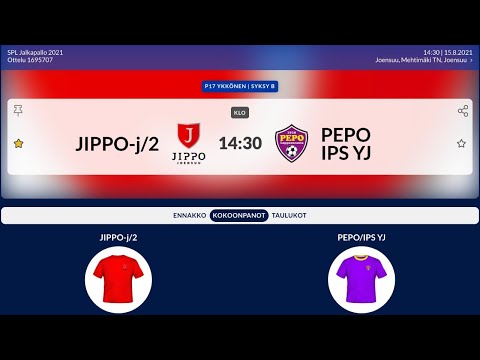 JIPPO B2 - PEPO/IPS YJ B  (15.8.) U17 Ykkönen