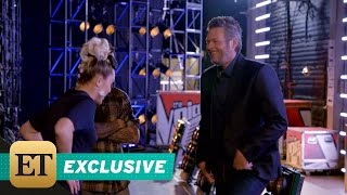 EXCLUSIVE: Miley Cyrus Challenges Blake Shelton to Dance in 'The Voice' Bloopers