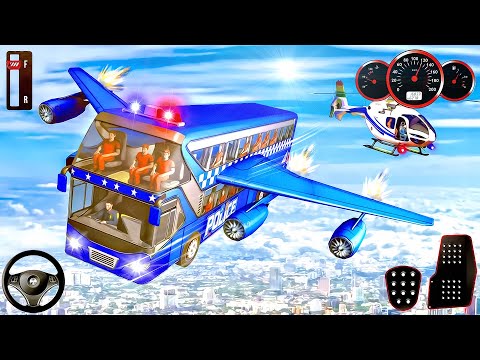 US Police Flying Prison Bus - City Rescue Bus Driving | Android Gameplay | Part 1