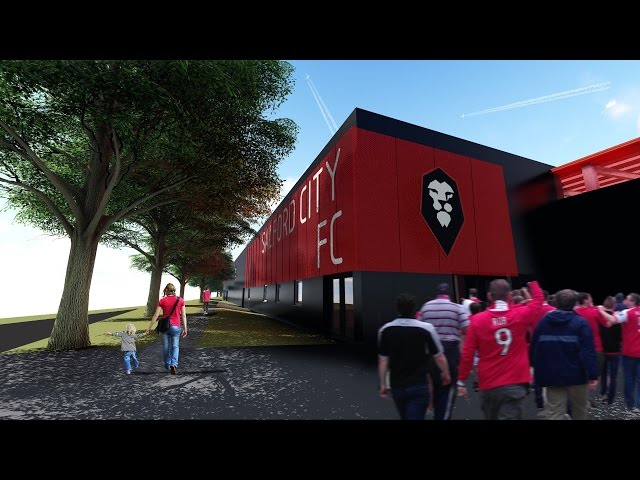 Proposed stadium designs for Salford City FC’s new Moor Lane stadium