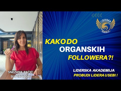 Snežana Račić - Supervizor- Kako do organskih pratioca na Instagramu