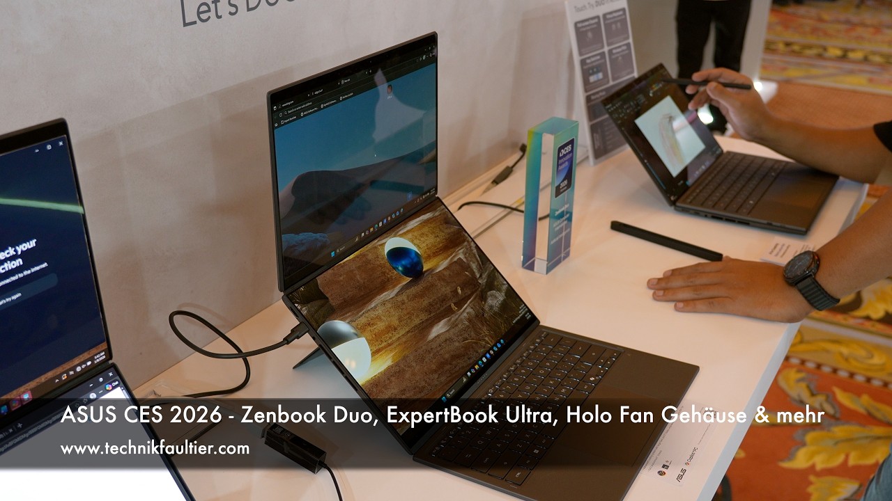 ASUS CES 2026 - Zenbook Duo, ExpertBook Ultra, Holo Fan Gehäuse & mehr