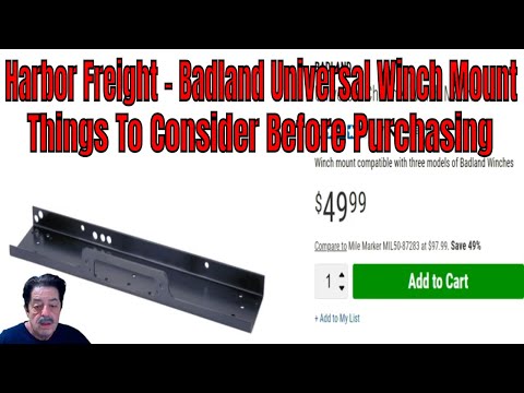 Harbor Freight -  Badland Universal Winch Mount - Pro's and Con's