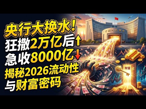 央行大换水！狂撒2万亿后急收8000亿，揭秘2026流动性与财富密码 | PBOC's Shift: 2026 Liquidity & Wealth Code