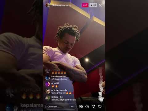 30 Deep Grimeyy in the studio previewing new music 🔥🔥🔥