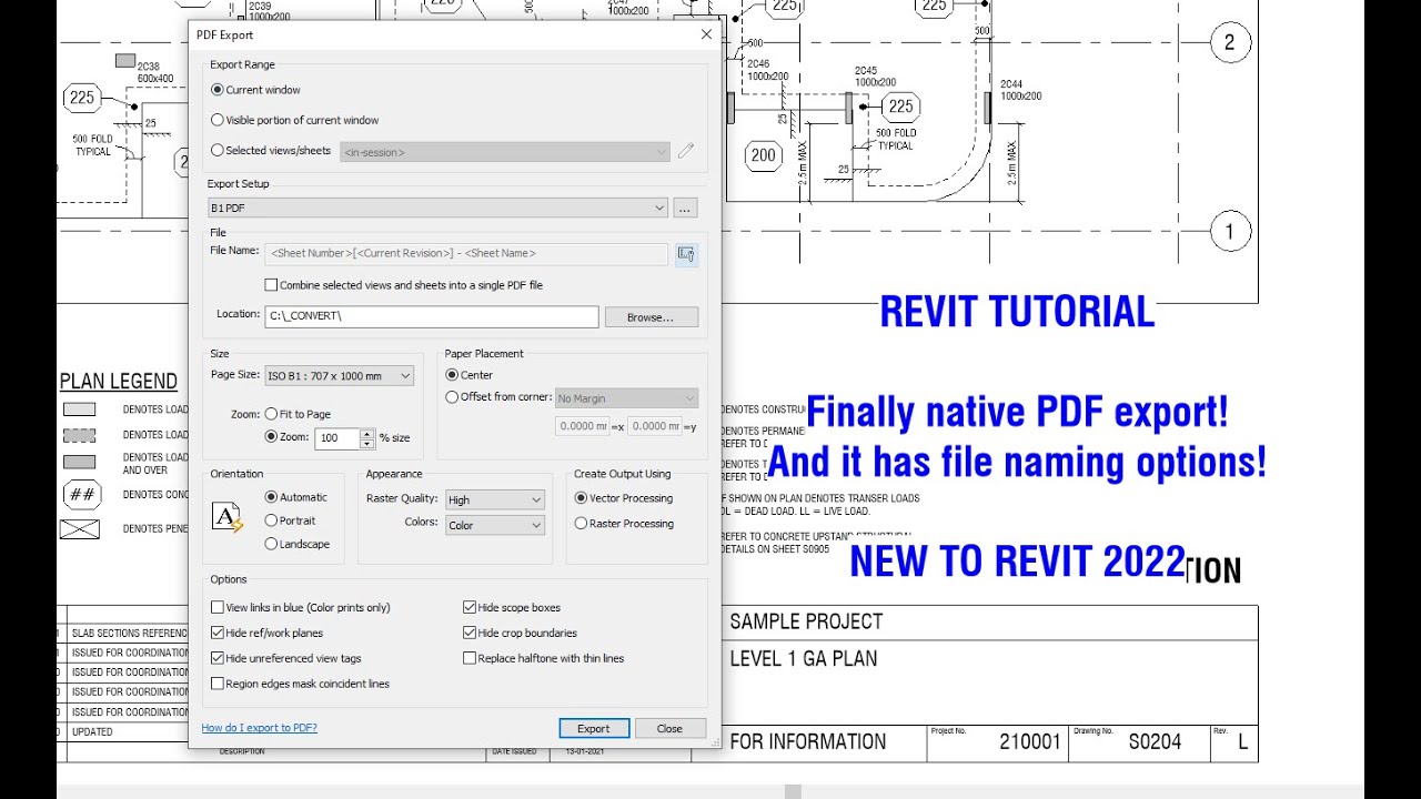 Revit Tutorial - Finally! Native PDF Export. New for Revit 2022
