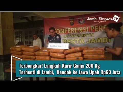 HENDAK EDAR GANJA 200 KG KE JAWA 2 KURIR DITANGKAP DI JAMBI