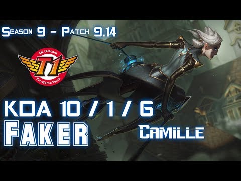 SKT T1 Faker CAMILLE vs IRELIA Mid - Patch 9.14 KR Ranked