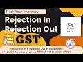 Master Rejection In Rejection Out Vouchers In Tally Prime Complete Guide