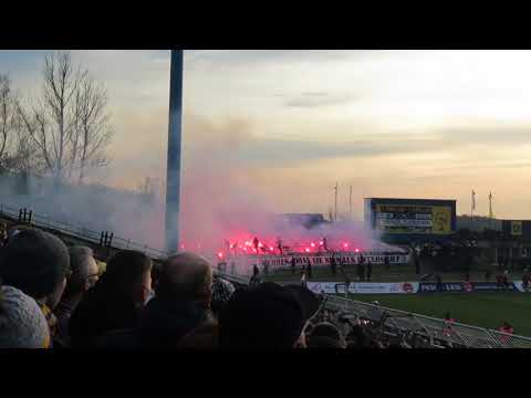 Lok Leipzig vs. Chemie Leipzig 22.11.2017 - Pyro und Leuchtraketen in der 2. Halbzeit