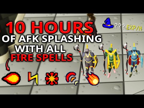 Splashing With ALL Fire Spells In OSRS - (AFK) Magic Training