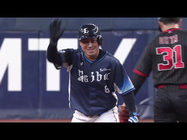 【4回表】好走塁も光る!! ライオンズ・渡部聖弥 センターへの同点タイムリー2ベースヒット!! 2025年7月31日 オリックス・バファローズ 対 埼玉西武ライオンズ