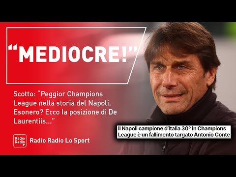 😱💥 NAPOLI, DISASTRO CHAMPIONS! SCOTTO ▷ "CONTE MEDIOCRE IN EUROPA, ORA DE LAURENTIIS RIFLETTE..."