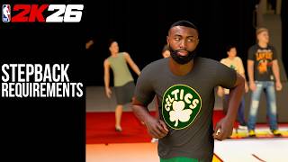 Stepback Requirements NBA2K26