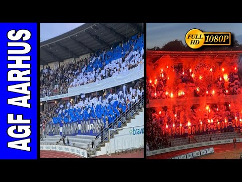 AGF-ULTRAS 🔵 Show Pyro and Fireworks in Ceres Park | Superliga | Aarhus GF - Broenby IF "23.10.2022"
