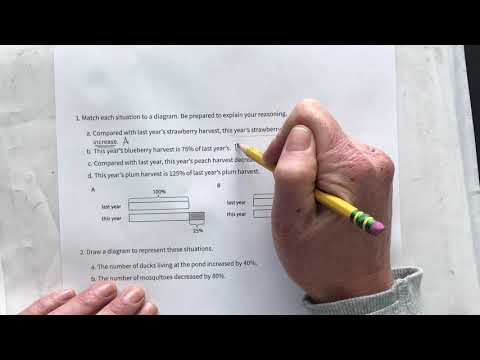 Tape Diagrams To Represent Percent Increase Decrease
