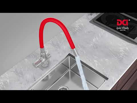 Dci stainless steel sink cock with 360 swivable height spout...