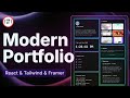 Build A Modern Portfolio Website With React Tailwind Framer Motion Full Tutorial