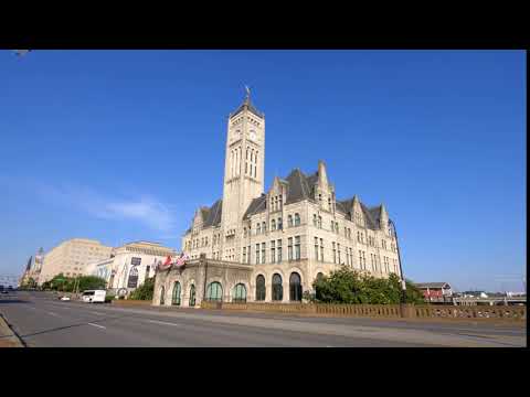 nashville clocktower by aerial drone bo