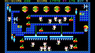 Sharp X1 Game: Mouse Panic (19xx) Longplay with cheats