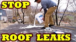 Mobile Home how to stop metal roof leaks with STA-KOOL elastomeric coatings