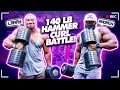 140 LB HAMMER CURL BATTLE! + UPPER CHEST AND CALVES