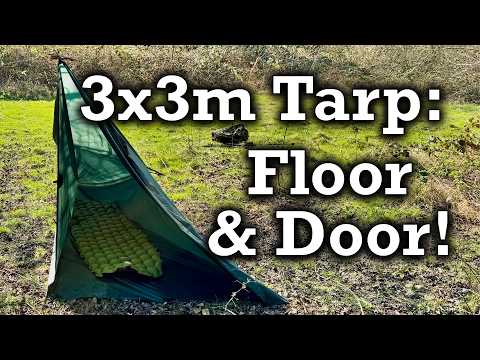 Floor & Door with a 3x3 Tarp? Fully Enclosed Tarp Shelter Guide (DD 3x3 Superlight Tarp)